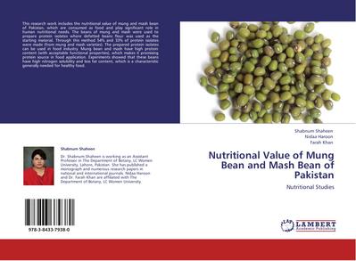 Nutritional Value of Mung Bean and Mash Bean of Pakistan