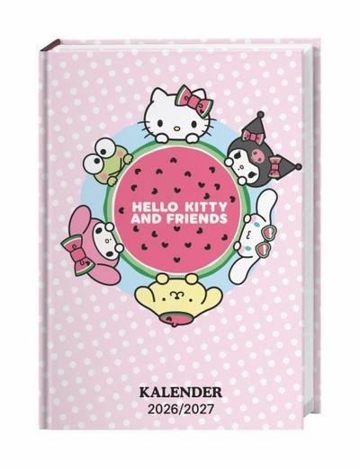 Hello Kitty and friends 17-Monats-Kalenderbuch A5 2026/2027