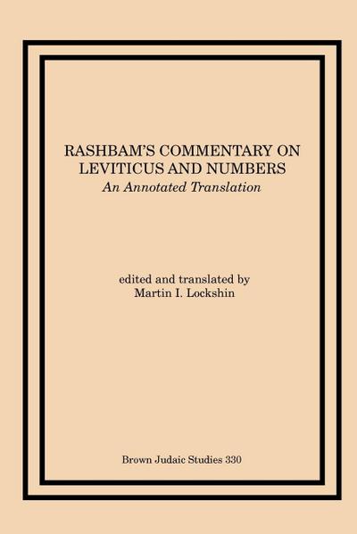 Rashbam’s Commentary on Leviticus and Numbers