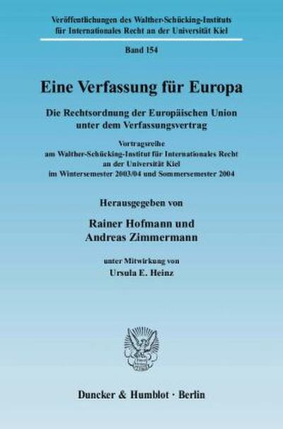 Eine Verfassung für Europa.