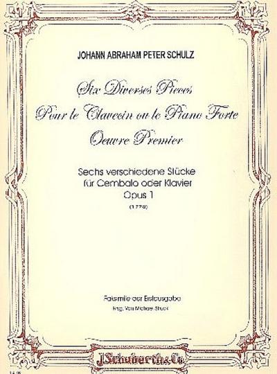 6 Verschiedene Stücke op.1 (1778)für Cembalo oder Klavier