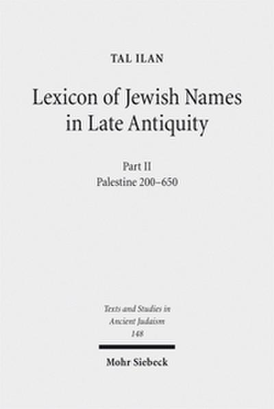 Lexicon of Jewish Names in Late Antiquity