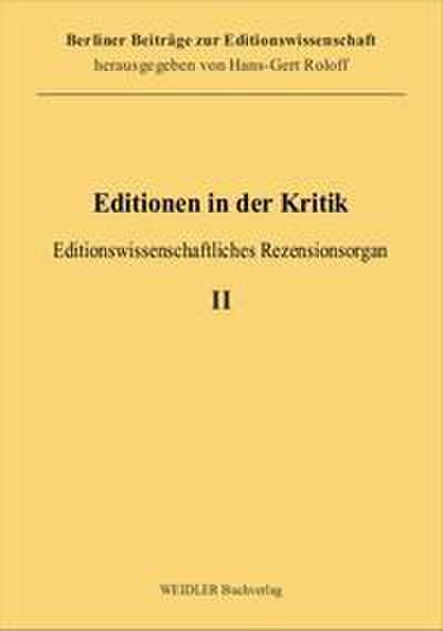 Editionen in der Kritik 2