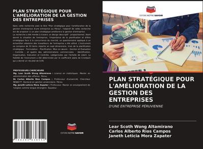 PLAN STRATÉGIQUE POUR L’AMÉLIORATION DE LA GESTION DES ENTREPRISES