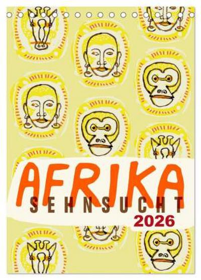 Afrika-Sehnsucht 2026 (Tischkalender 2026 DIN A5 hoch), CALVENDO Monatskalender
