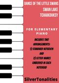 Dance of the Little Swans Swan Lake Elementary Piano Sheet Music Combo