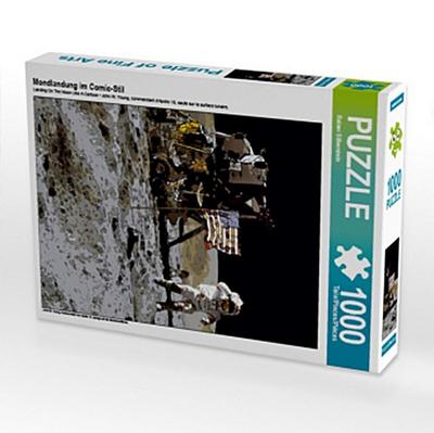 Mondlandung im Comic-Stil (Puzzle)