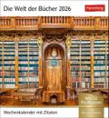 Die Welt der Bücher Postkartenkalender 2026 - Wochenkalender mit 53 Literaturpostkarten