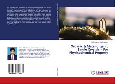 Organic & Metal-organic Single Crystals - For Physicochemical Property
