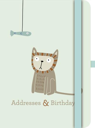 Green Address & Birthday Book Larsen CATS