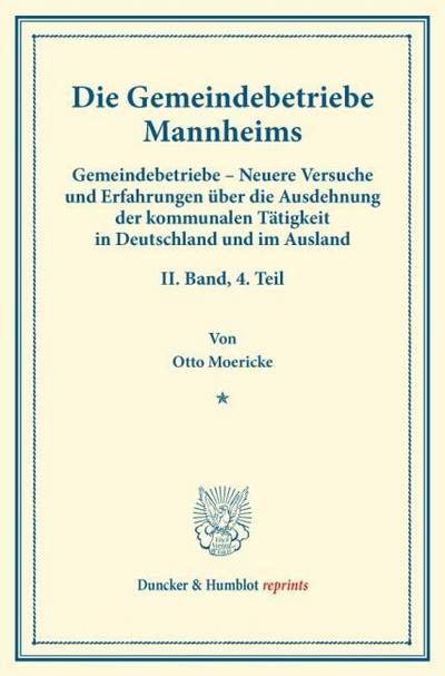 Die Gemeindebetriebe Mannheims.