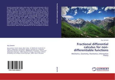 Fractional differential calculus for non-differentiable functions