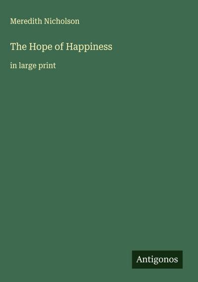 The Hope of Happiness