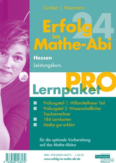 Erfolg im Mathe-Abi 2024 Hessen Lernpaket ’Pro’ Leistungskurs, 4 Teile
