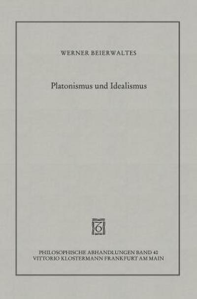 Platonismus und Idealismus