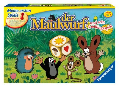 Ravensburger 21570 - Der Maulwurf und sein Lieblingsspiel - Spieleklassiker für Kinder, Spiel für Erwachsene und Kinder ab 3 Jahren, für 2-4 Spieler