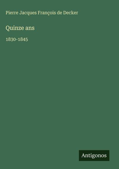 Quinze ans