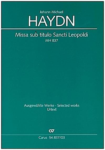 Missa sub titulo Sancti Leopoldi (Klavierauszug)