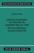 Abriss eines neuen Buches, betitelt: Ein Traktat über die menschliche Natur, etc. Brief eines Edelmannes an seinen Freund in Edinburgh