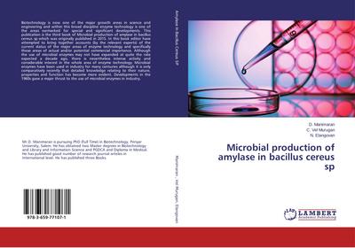 Microbial production of amylase in bacillus cereus sp