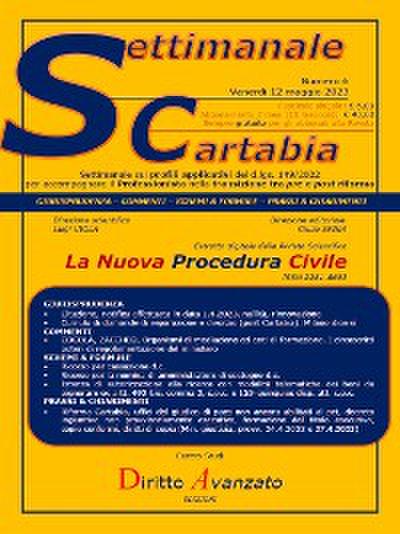 SETTIMANALE CARTABIA n. 6 - Venerdì 12.5.2023