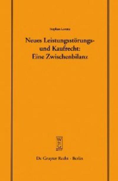 Neues Leistungsstörungs- und Kaufrecht