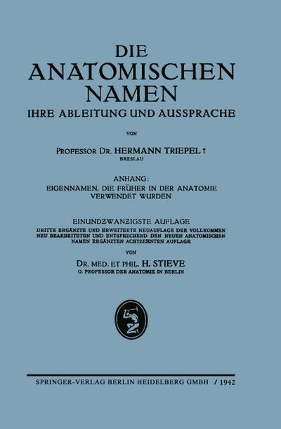Die Anatomischen Namen