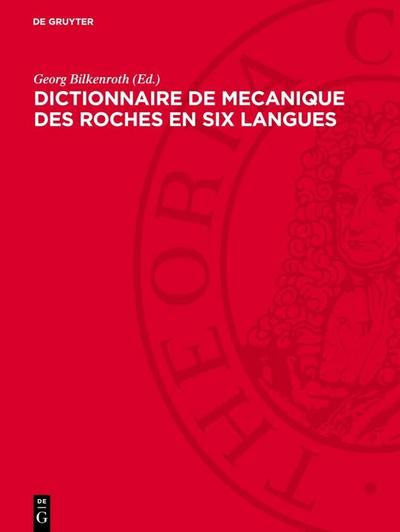 Dictionnaire de mecanique des roches en six langues