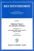 Politische Theorie des Johannes Althusius.