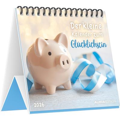 Der kleine Glücks Kalender - Tischaufstellkalender mit 12 Glücksbotschaften im Format 14 x 12