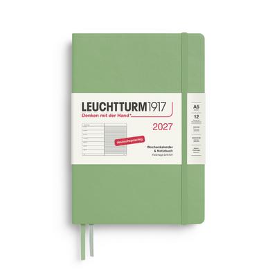Wochenkalender & Notizbuch Medium A5 Salbei 2027