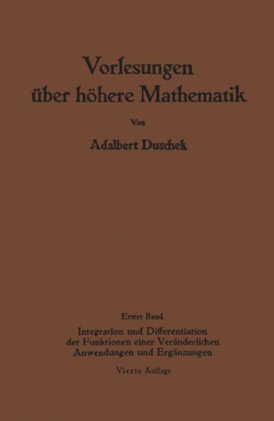 Vorlesungen über höhere Mathematik