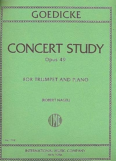 Concert Study op.49 for trumpet in Cand piano