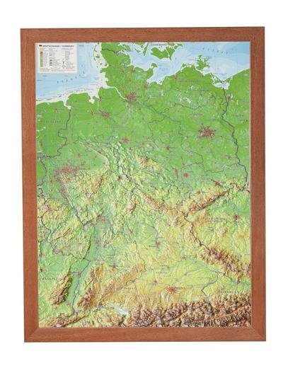 Relief Deutschland 1:2.4 MIO mit Holzrahmen