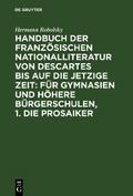 Handbuch der Französischen Nationalliteratur von D