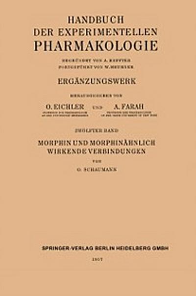 Morphin und Morphinähnlich Wirkende Verbindungen