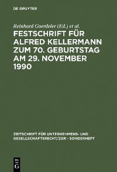 Festschrift für Alfred Kellermann zum 70. Geburtstag am 29. November 1990