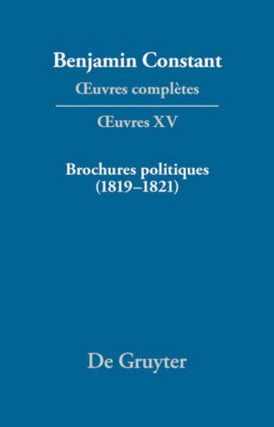 Brochures politiques (1819-1821)