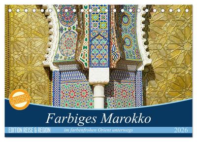 Farbiges Marokko (Tischkalender 2026 DIN A5 quer), CALVENDO Monatskalender