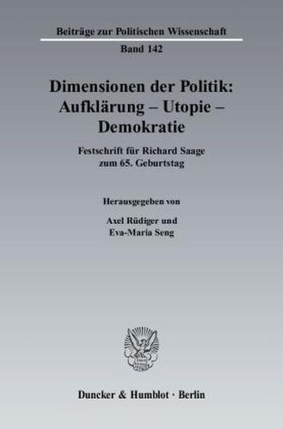 Dimensionen der Politik: Aufklärung - Utopie - Demokratie.