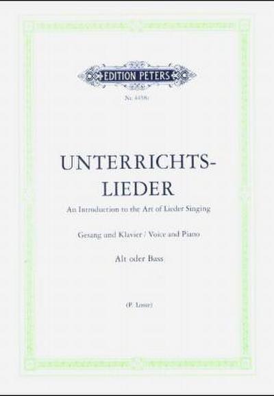 Album of 60 Lieder from Bach to Reger, 'Unterrichts-Lieder' 
