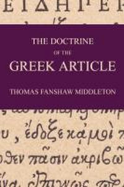 The Doctrine of the Greek Article