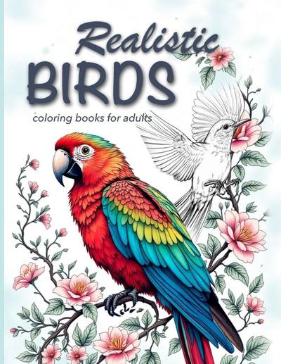 Realistic Birds coloring books for adults