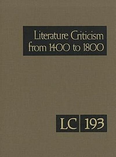 Literature Criticism from 1400 to 1800