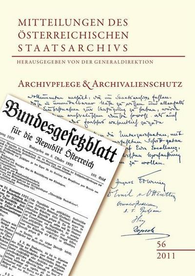 Mitteilungen des Österreichischen Staatsarchivs Archivpflege und Archivalienschutz