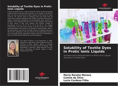Solubility of Textile Dyes in Protic Ionic Liquids