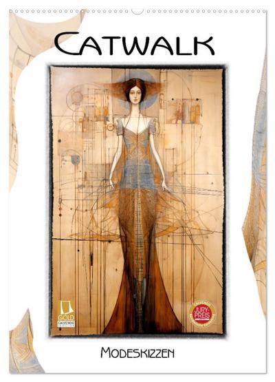 Catwalk - Modeskizzen (Wandkalender 2026 DIN A2 hoch), CALVENDO Monatskalender