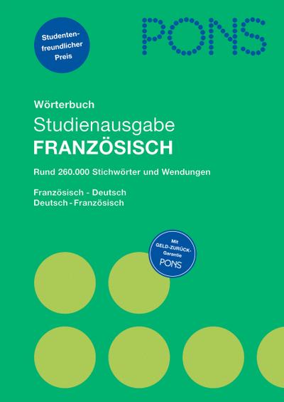 PONS Wörterbuch Studienausgabe Französisch