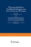 Wissenschaftliche Veröffentlichungen aus den Siemens-Werken
