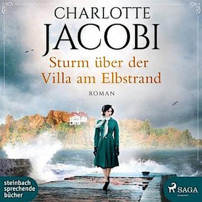 Sturm über der Villa am Elbstrand